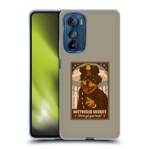 Lantern Press Dog Collection Rottweiller Security Soft Gel Case for Motorola Edge 30