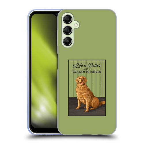 Lantern Press Dog Collection Life Is Better With A Golden Retriever Soft Gel Case for Samsung Galaxy A14 5G