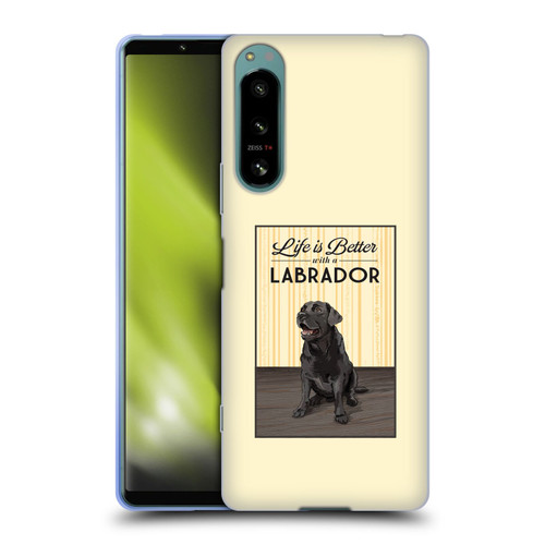 Lantern Press Dog Collection Labrador Soft Gel Case for Sony Xperia 5 IV