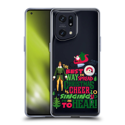 Elf Movie Graphics 1 Christmas Cheer Soft Gel Case for OPPO Find X5 Pro