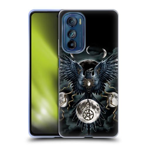 Sarah Richter Animals Gothic Black Raven Soft Gel Case for Motorola Edge 30