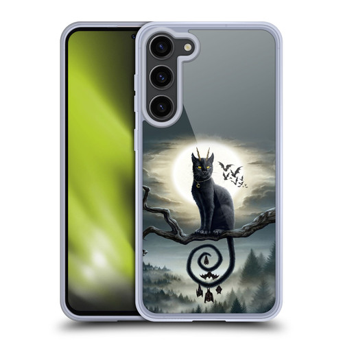 Sarah Richter Animals Gothic Black Cat & Bats Soft Gel Case for Samsung Galaxy S23+ 5G