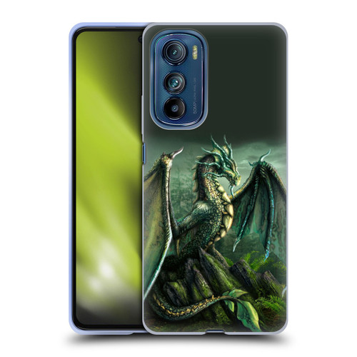 Sarah Richter Fantasy Creatures Green Nature Dragon Soft Gel Case for Motorola Edge 30