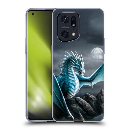 Sarah Richter Fantasy Creatures Blue Water Dragon Soft Gel Case for OPPO Find X5 Pro