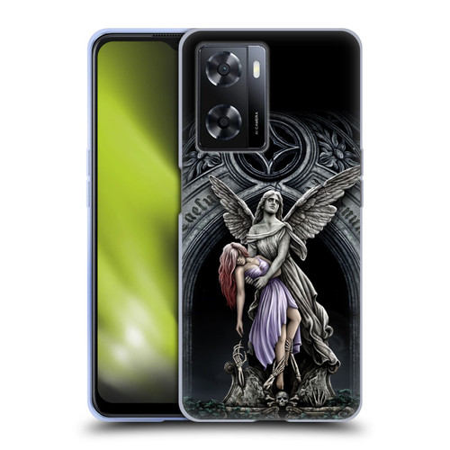 Sarah Richter Gothic Stone Angel With Skull Soft Gel Case for OPPO A57s