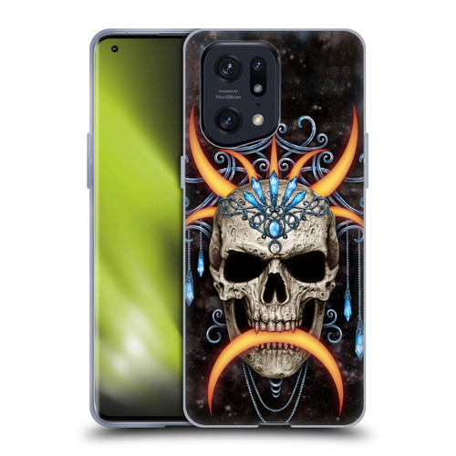 Sarah Richter Skulls Jewelry And Crown Universe Soft Gel Case for OPPO Find X5 Pro