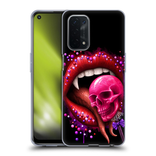 Sarah Richter Skulls Red Vampire Candy Lips Soft Gel Case for OPPO A54 5G