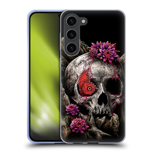 Sarah Richter Skulls Butterfly And Flowers Soft Gel Case for Samsung Galaxy S23+ 5G
