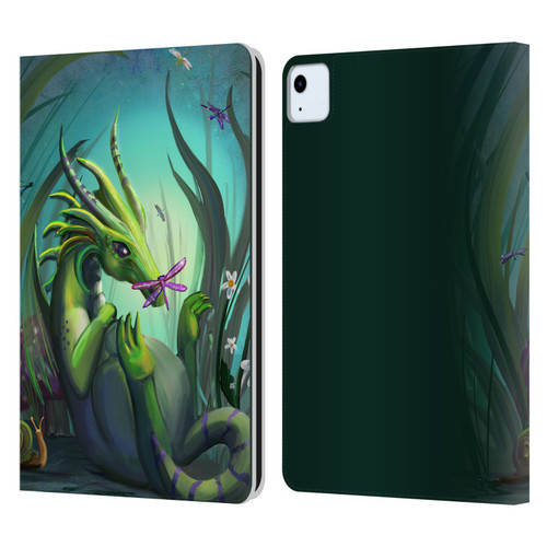 Rose Khan Dragons Baby Green Leather Book Wallet Case Cover For Apple iPad Air 11 2020/2022/2024