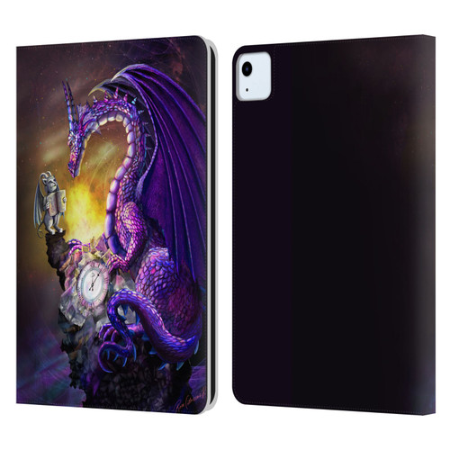 Rose Khan Dragons Purple Time Leather Book Wallet Case Cover For Apple iPad Air 2020 / 2022