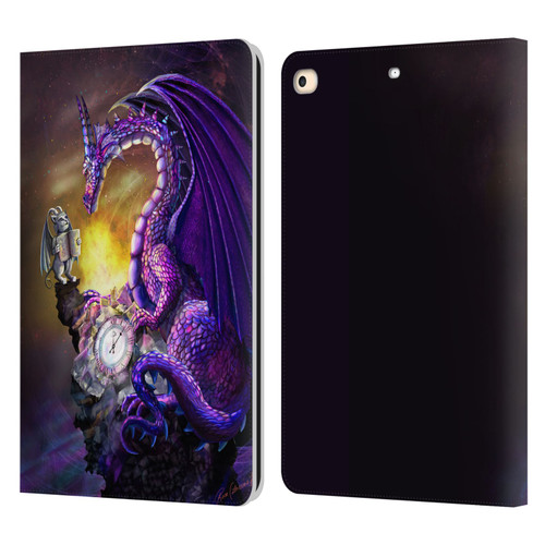 Rose Khan Dragons Purple Time Leather Book Wallet Case Cover For Apple iPad 9.7 2017 / iPad 9.7 2018