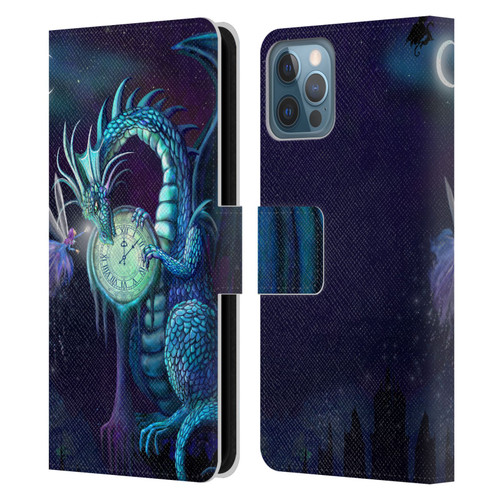 Rose Khan Dragons Blue Time Leather Book Wallet Case Cover For Apple iPhone 12 / iPhone 12 Pro