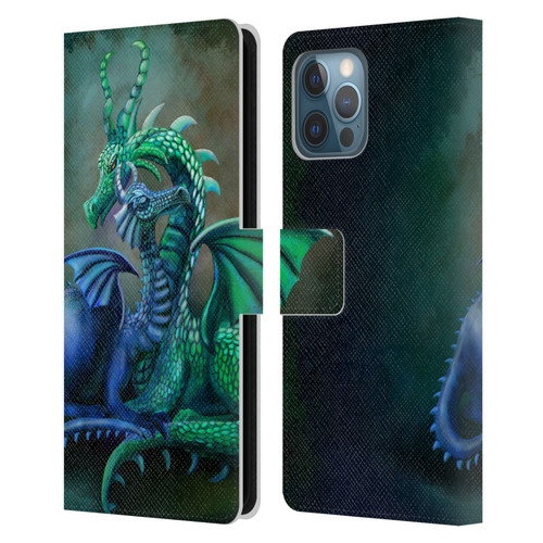 Rose Khan Dragons Green And Blue Leather Book Wallet Case Cover For Apple iPhone 12 Pro Max