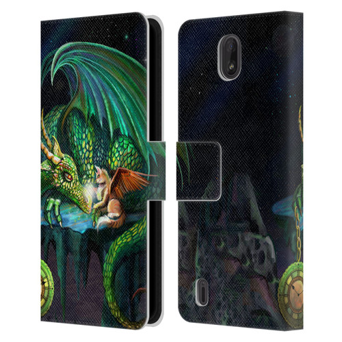 Rose Khan Dragons Green Time Leather Book Wallet Case Cover For Nokia C01 Plus/C1 2nd Edition