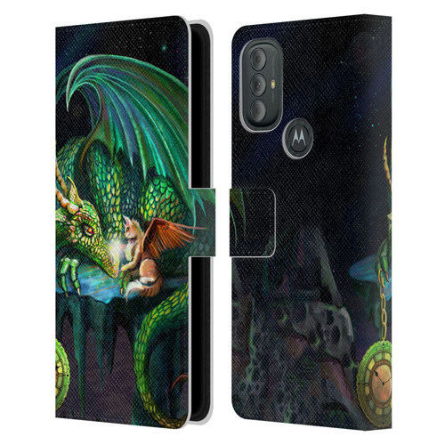 Rose Khan Dragons Green Time Leather Book Wallet Case Cover For Motorola Moto G10 / Moto G20 / Moto G30