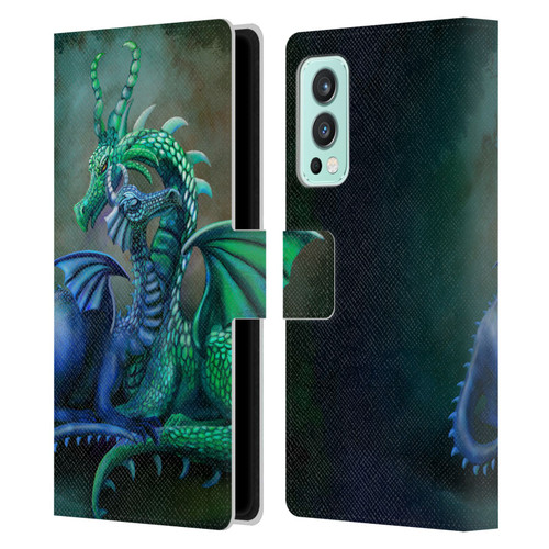 Rose Khan Dragons Green And Blue Leather Book Wallet Case Cover For OnePlus Nord 2 5G