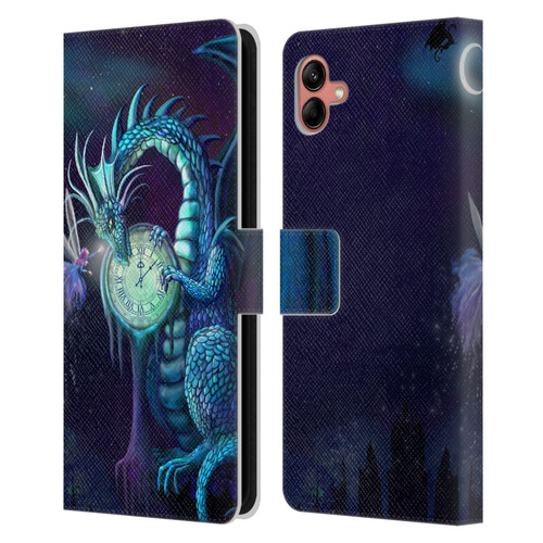 Rose Khan Dragons Blue Time Leather Book Wallet Case Cover For Samsung Galaxy A04 (2022)