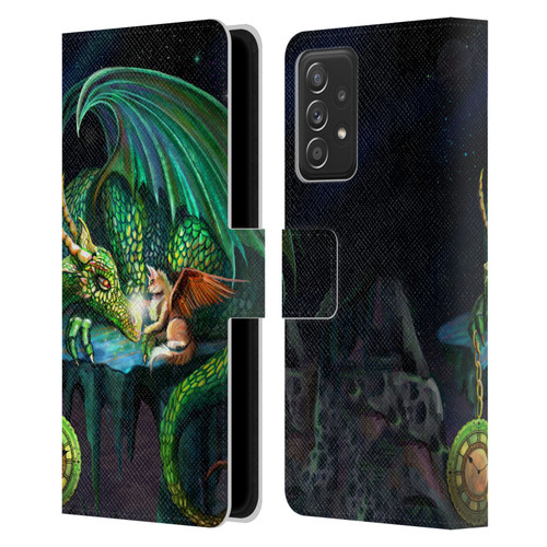 Rose Khan Dragons Green Time Leather Book Wallet Case Cover For Samsung Galaxy A52 / A52s / 5G (2021)