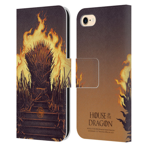 House Of The Dragon: Television Series Art Iron Throne Leather Book Wallet Case Cover For Apple iPhone 7 / 8 / SE 2020 & 2022