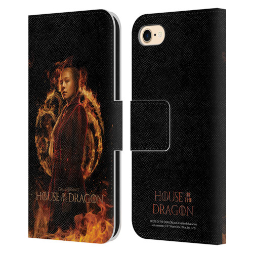 House Of The Dragon: Television Series Key Art Rhaenyra Leather Book Wallet Case Cover For Apple iPhone 7 / 8 / SE 2020 & 2022