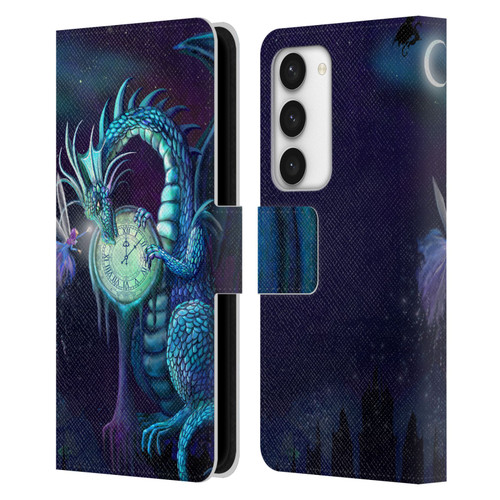 Rose Khan Dragons Blue Time Leather Book Wallet Case Cover For Samsung Galaxy S23 5G