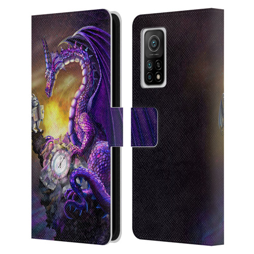 Rose Khan Dragons Purple Time Leather Book Wallet Case Cover For Xiaomi Mi 10T 5G