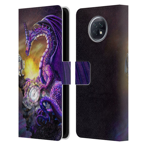 Rose Khan Dragons Purple Time Leather Book Wallet Case Cover For Xiaomi Redmi Note 9T 5G