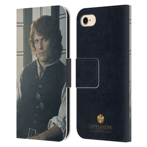 Outlander Characters Jamie Fraser Leather Book Wallet Case Cover For Apple iPhone 7 / 8 / SE 2020 & 2022