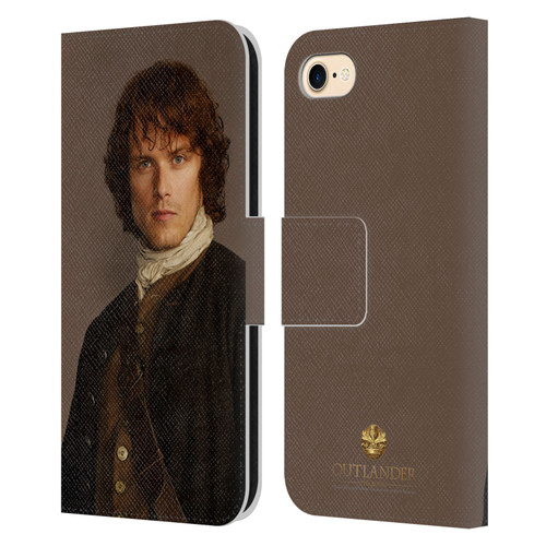 Outlander Characters Jamie Traditional Leather Book Wallet Case Cover For Apple iPhone 7 / 8 / SE 2020 & 2022