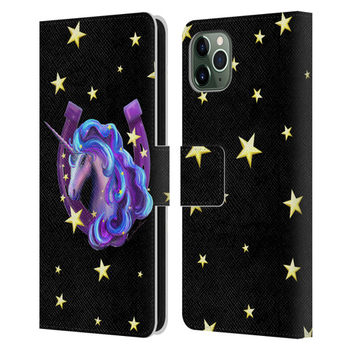 Rose Khan Unicorn Horseshoe Stars Leather Book Wallet Case Cover For Apple iPhone 11 Pro Max