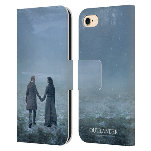 Outlander Season 6 Key Art Jamie And Claire Leather Book Wallet Case Cover For Apple iPhone 7 / 8 / SE 2020 & 2022