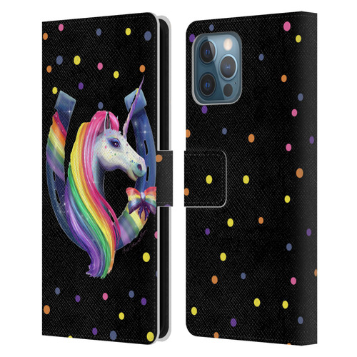 Rose Khan Unicorn Horseshoe Rainbow Leather Book Wallet Case Cover For Apple iPhone 12 Pro Max