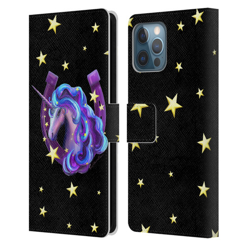 Rose Khan Unicorn Horseshoe Stars Leather Book Wallet Case Cover For Apple iPhone 12 Pro Max