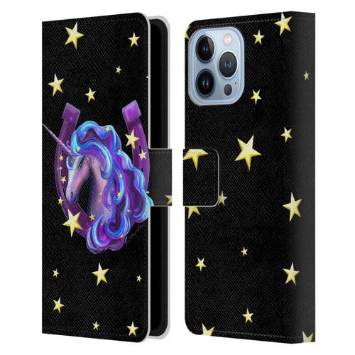 Rose Khan Unicorn Horseshoe Stars Leather Book Wallet Case Cover For Apple iPhone 13 Pro Max