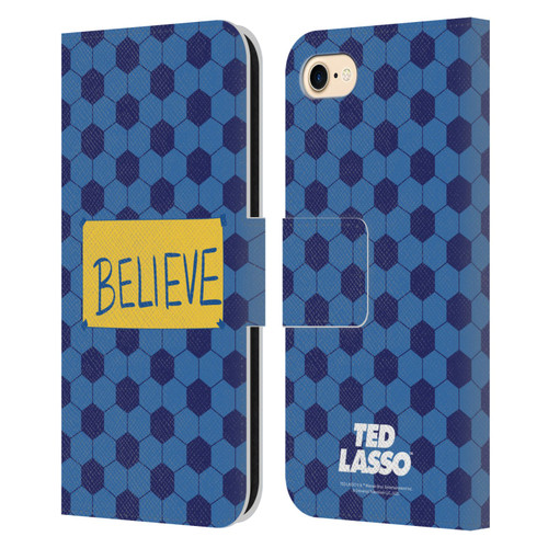 Ted Lasso Season 1 Graphics Believe Leather Book Wallet Case Cover For Apple iPhone 7 / 8 / SE 2020 & 2022