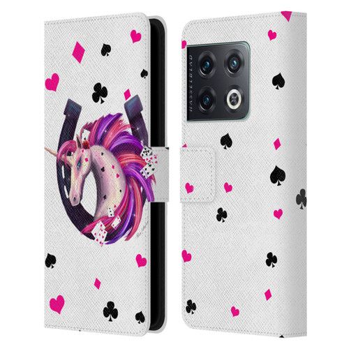 Rose Khan Unicorn Horseshoe Pink And Purple Leather Book Wallet Case Cover For OnePlus 10 Pro