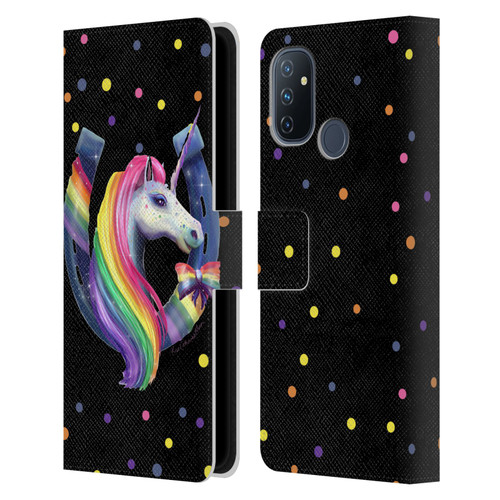 Rose Khan Unicorn Horseshoe Rainbow Leather Book Wallet Case Cover For OnePlus Nord N100