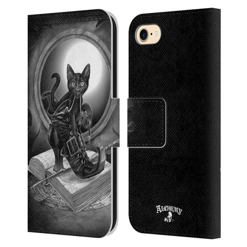Alchemy Gothic Cats Midnight Mischief Leather Book Wallet Case Cover For Apple iPhone 7 / 8 / SE 2020 & 2022