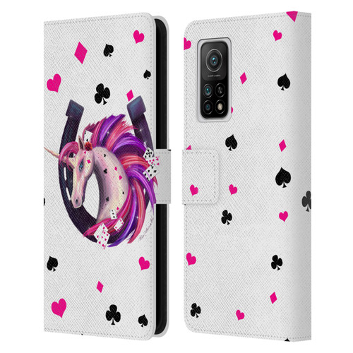 Rose Khan Unicorn Horseshoe Pink And Purple Leather Book Wallet Case Cover For Xiaomi Mi 10T 5G