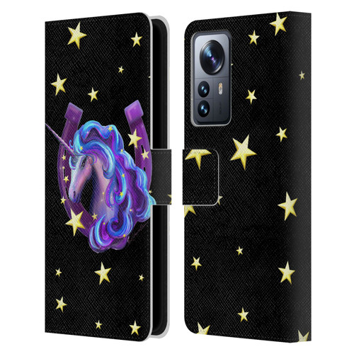 Rose Khan Unicorn Horseshoe Stars Leather Book Wallet Case Cover For Xiaomi 12 Pro