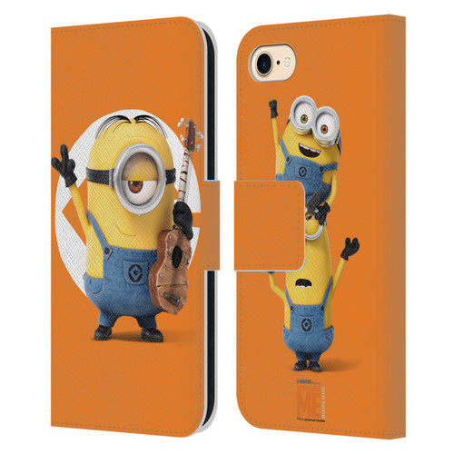 Despicable Me Minions Stuart Leather Book Wallet Case Cover For Apple iPhone 7 / 8 / SE 2020 & 2022