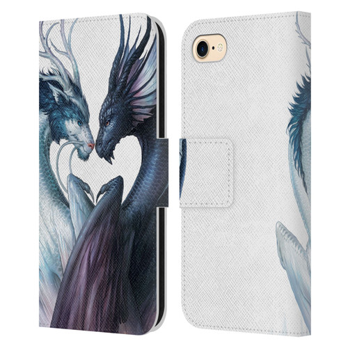 Jonas "JoJoesArt" Jödicke Wildlife 2 Yin And Yang Dragons Leather Book Wallet Case Cover For Apple iPhone 7 / 8 / SE 2020 & 2022