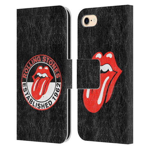 The Rolling Stones Graphics Established 1962 Leather Book Wallet Case Cover For Apple iPhone 7 / 8 / SE 2020 & 2022