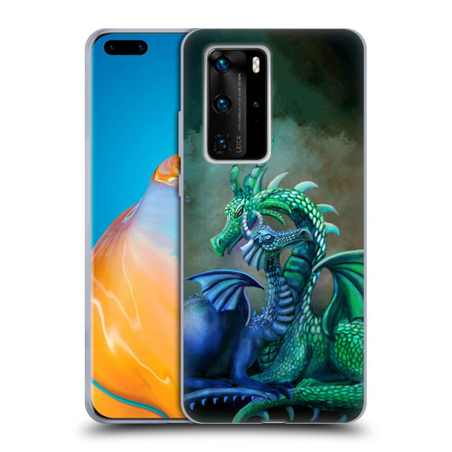 Rose Khan Dragons Green And Blue Soft Gel Case for Huawei P40 Pro / P40 Pro Plus 5G