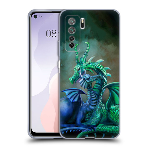 Rose Khan Dragons Green And Blue Soft Gel Case for Huawei Nova 7 SE/P40 Lite 5G