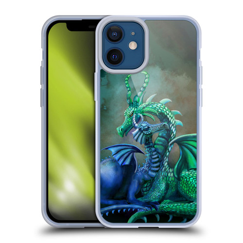 Rose Khan Dragons Green And Blue Soft Gel Case for Apple iPhone 12 Mini