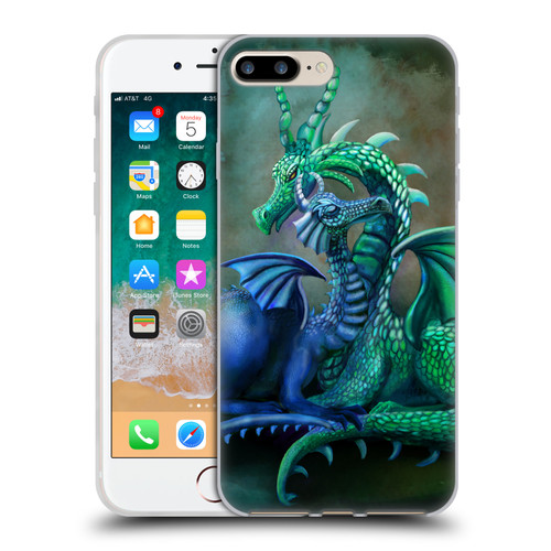 Rose Khan Dragons Green And Blue Soft Gel Case for Apple iPhone 7 Plus / iPhone 8 Plus