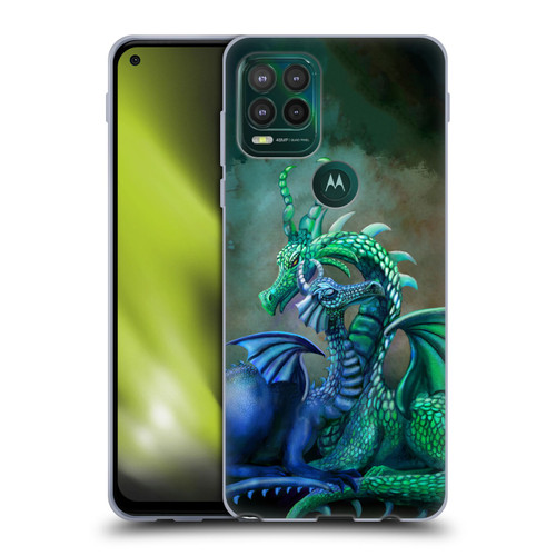 Rose Khan Dragons Green And Blue Soft Gel Case for Motorola Moto G Stylus 5G 2021