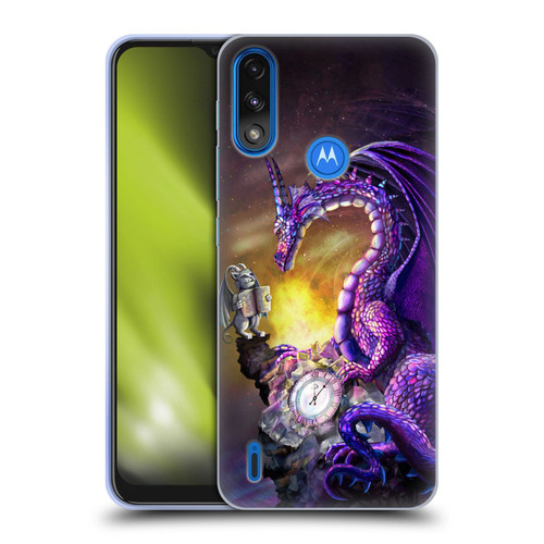 Rose Khan Dragons Purple Time Soft Gel Case for Motorola Moto E7 Power / Moto E7i Power