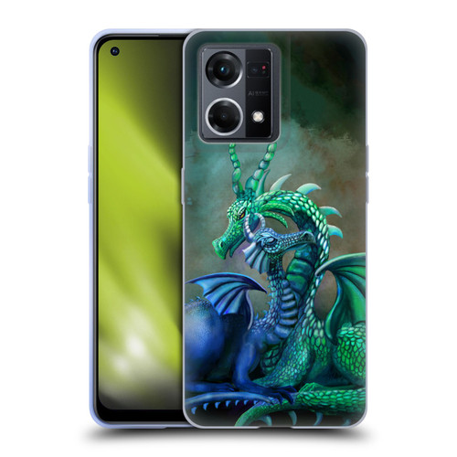 Rose Khan Dragons Green And Blue Soft Gel Case for OPPO Reno8 4G